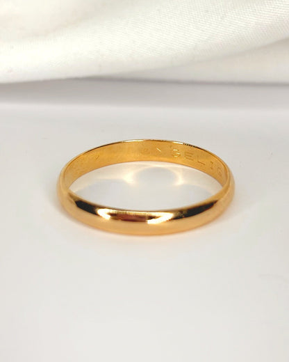 Alliance Or Jaune 18 carats 0.3 mm 3.13g "Servet" - Elliade Paris