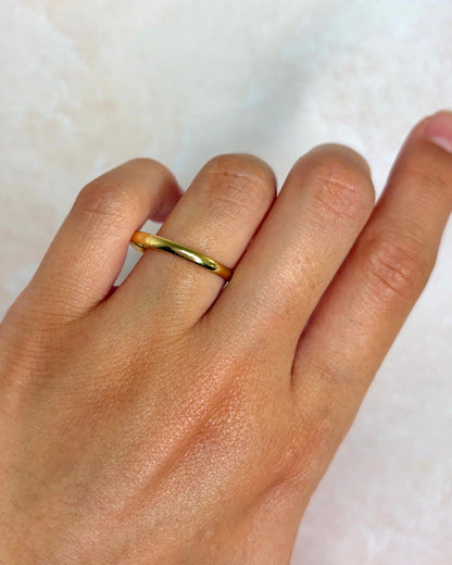 Alliance Or Jaune 18 carats "David" - Elliade Paris