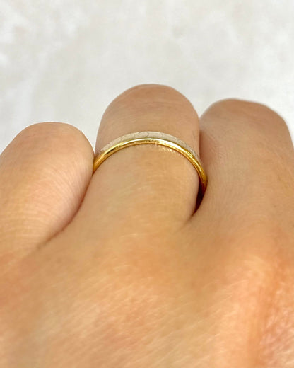 Alliance Or Jaune &amp; Gris 18 carats 2.4 mm "Liv" - Elliade Paris