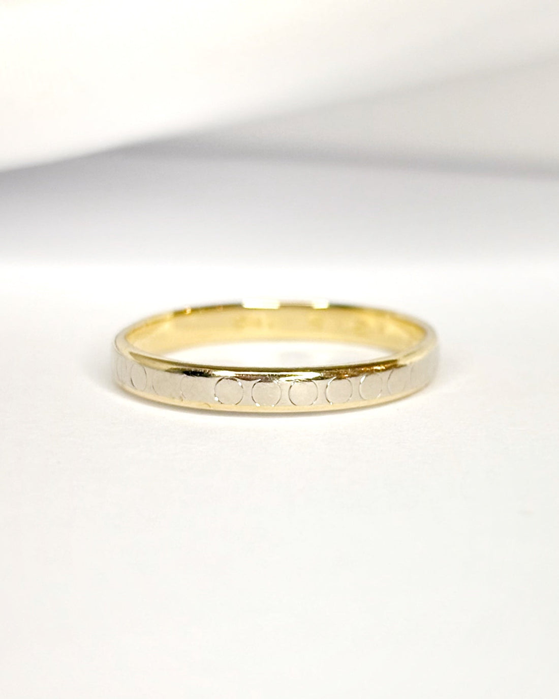 Alliance Or Jaune &amp; Gris 18 carats 2.4 mm "Liv" - Elliade Paris