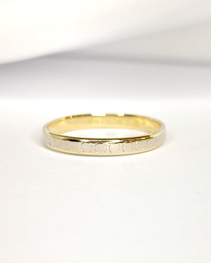 Alliance Or Jaune &amp; Gris 18 carats 2.4 mm "Liv" - Elliade Paris