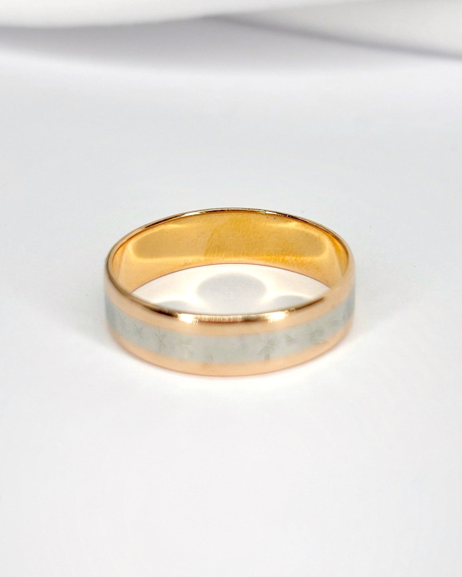 Alliance Or Jaune &amp; Gris 18 carats 5mm "William" - Elliade Paris