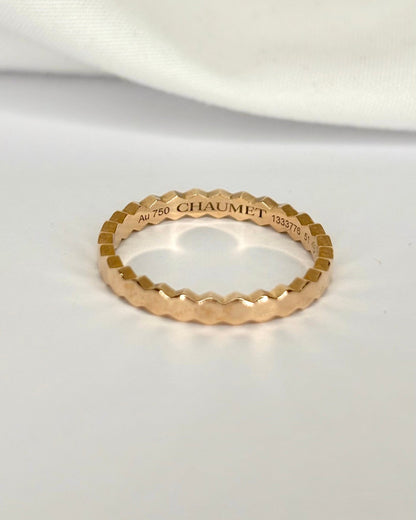 Alliance Or Jaune Signée Chaumet "Bee" - Elliade Paris