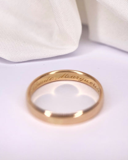 Alliance Or Rose 18 carats 3.4mm "Edouard" - Elliade Paris
