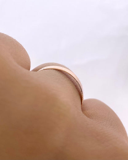 Alliance Or Rose "Claude" - Elliade Paris