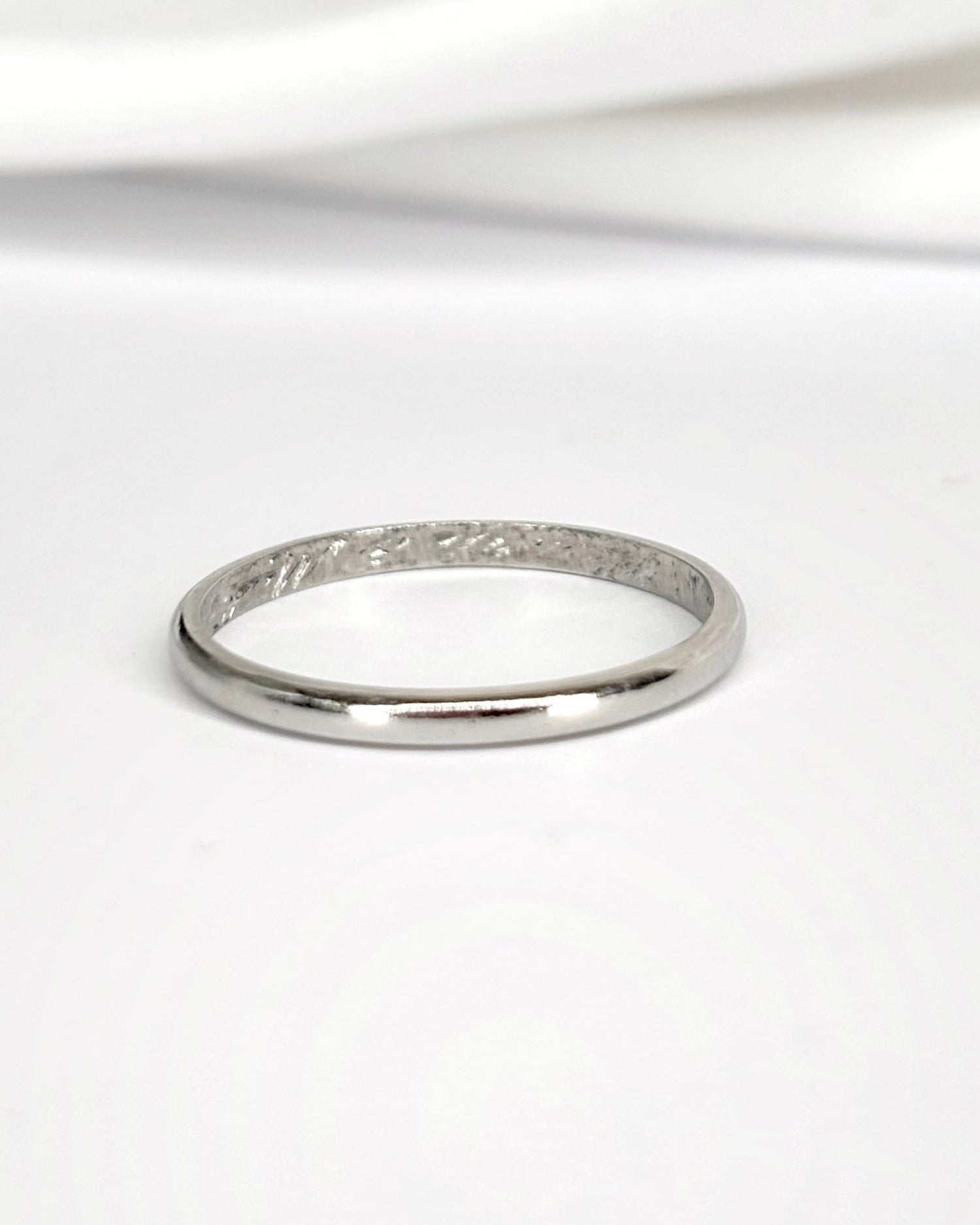 Alliance Platine 2mm "David" - Elliade Paris