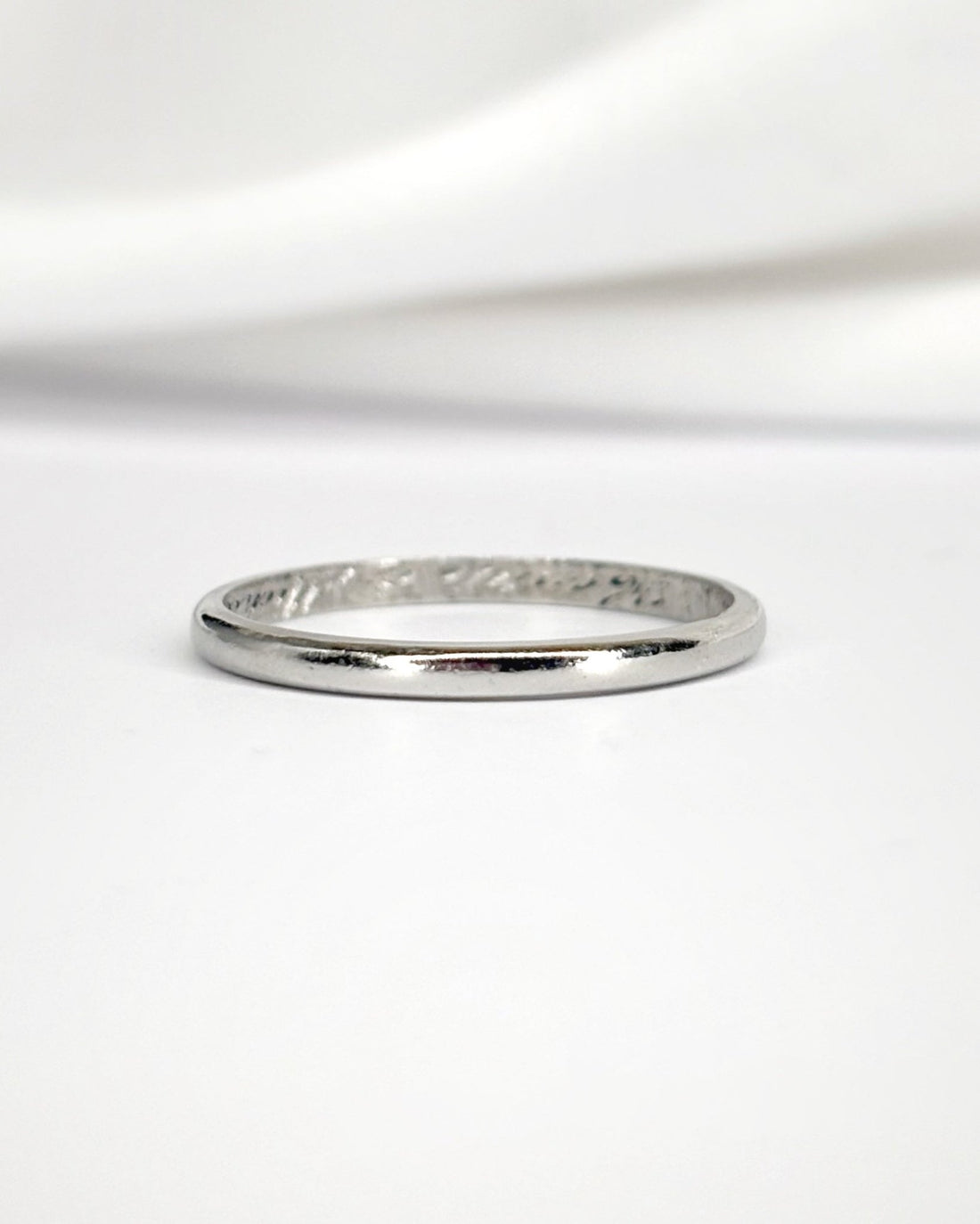 Alliance Platine 2mm "David" - Elliade Paris