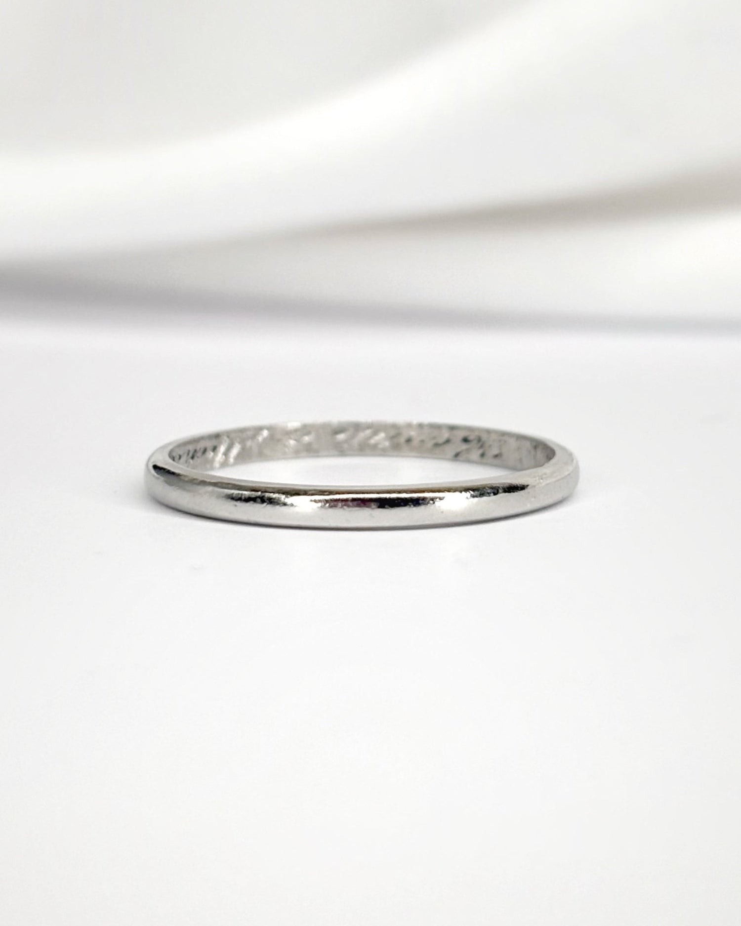 Alliance Platine 2mm "David" - Elliade Paris