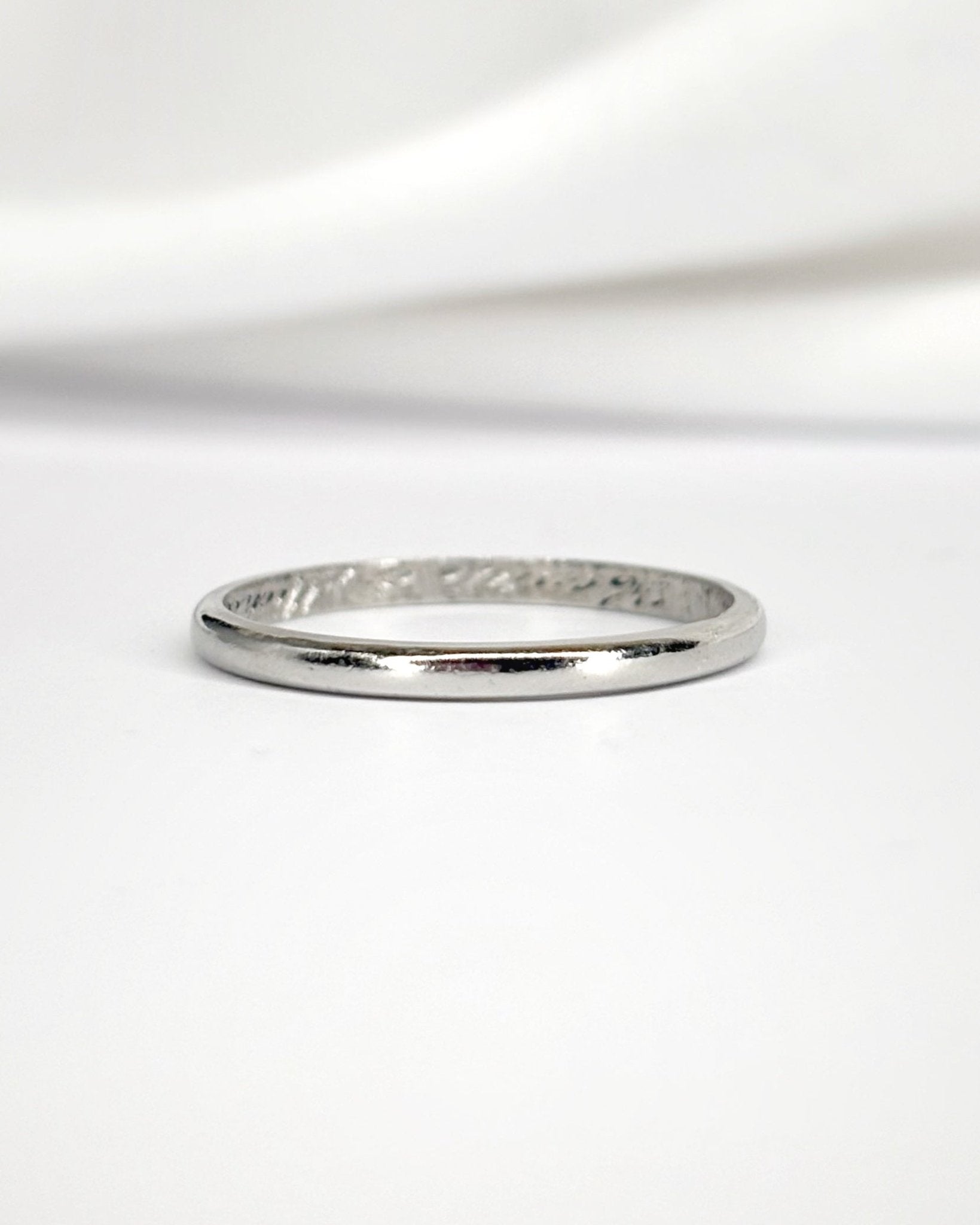 Alliance Platine 2mm "David" - Elliade Paris