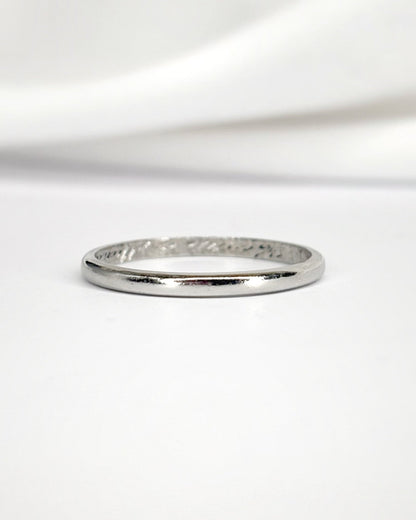 Alliance Platine 2mm "David" - Elliade Paris