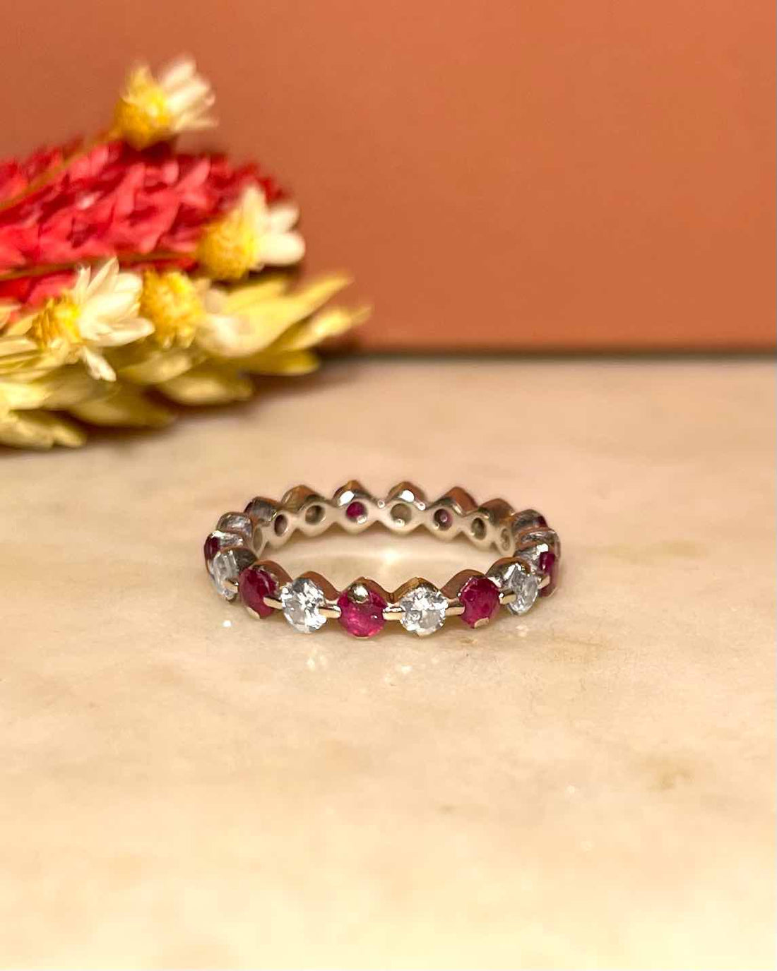 Alliance Américaine Rubis &amp; Diamants &quot;Kendall&quot;