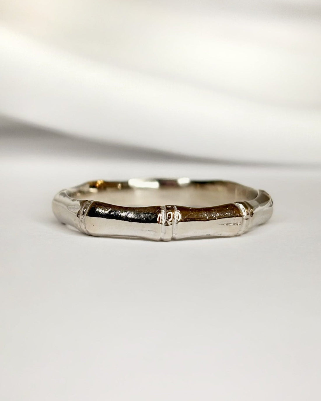 Alliance Style Bambou Or Gris 18 carats 3.1mm "Cristina" - Elliade Paris