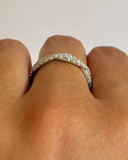 Alliance Torsadée Diamants 0.54 carat 3.5mm "Alicia" - Elliade Paris