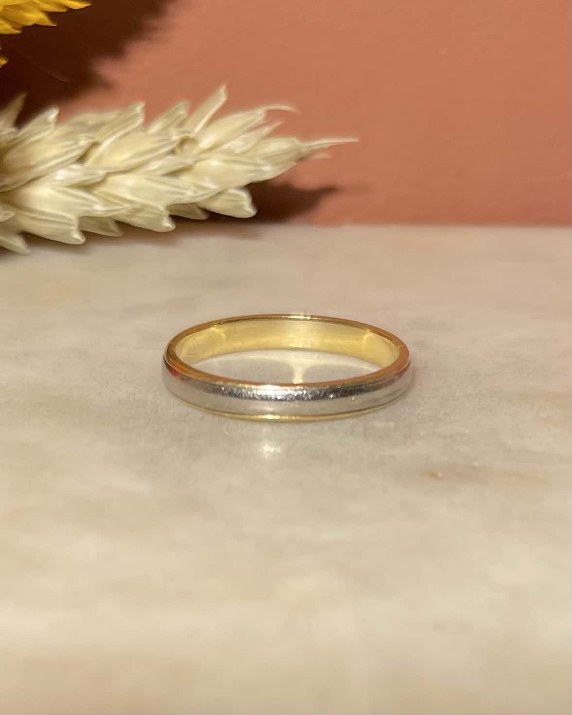 Alliance vintage Deux Ors 18 carats "Léonard" - Elliade Paris