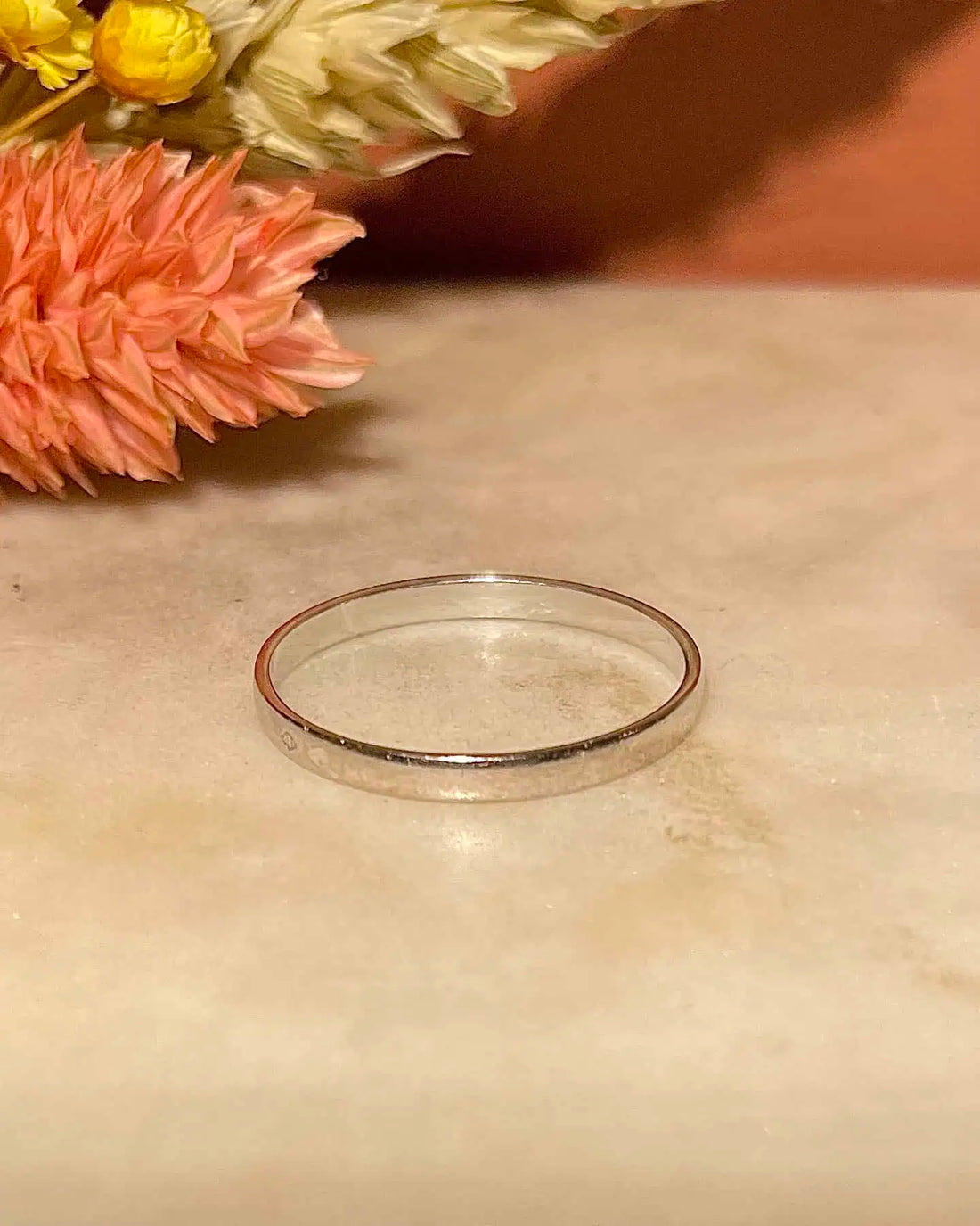 Alianza vintage de oro blanco &quot;Maël&quot;