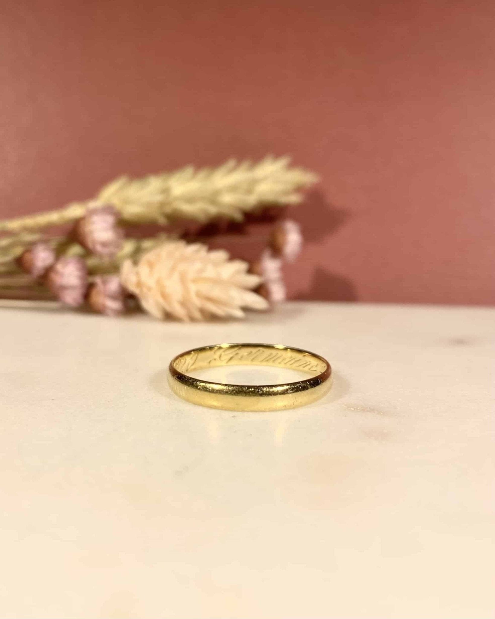 Alliance Vintage Or Jaune 18 carats "Monica" - Elliade Paris