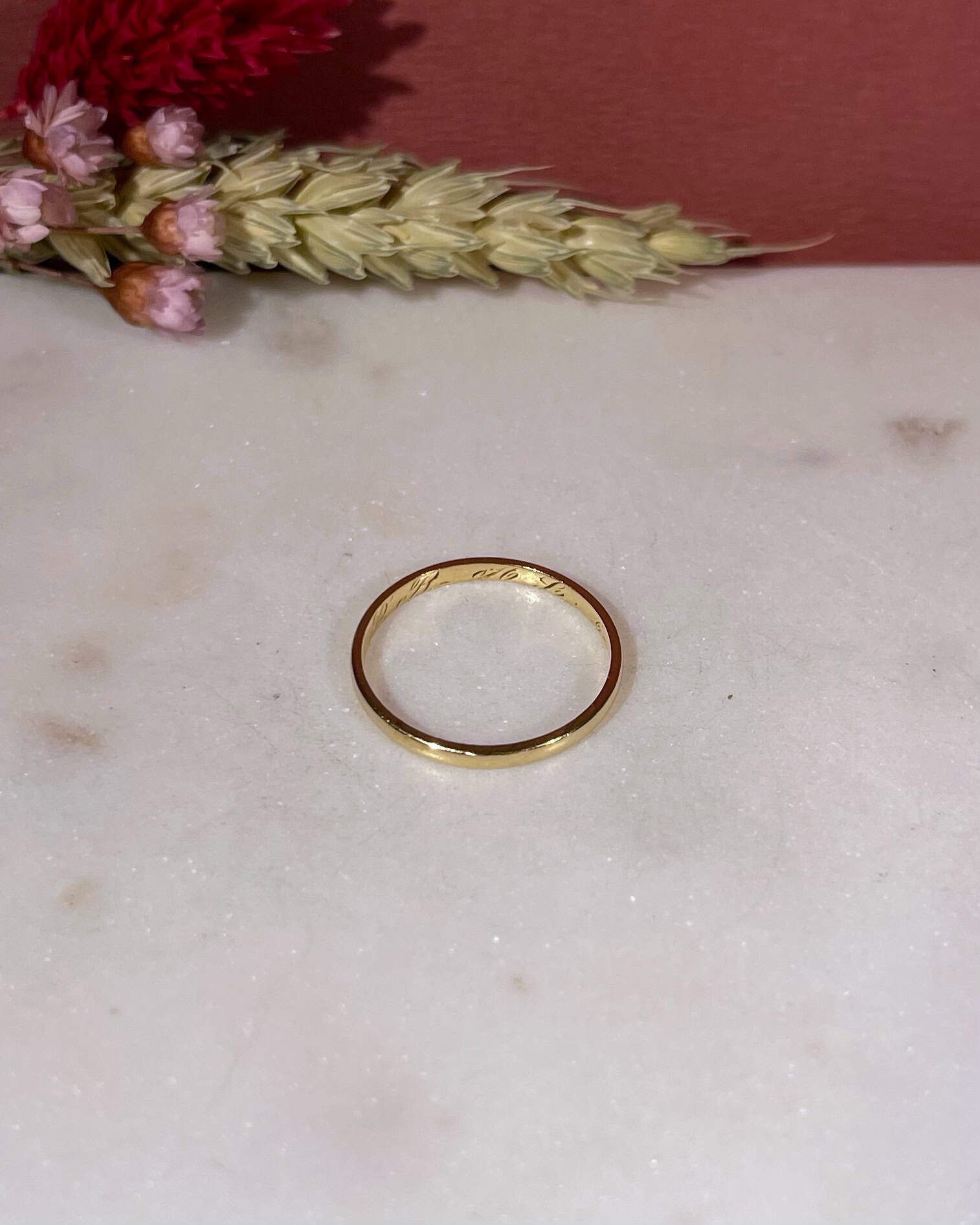 Alliance Vintage Or Jaune 18 carats "Monty" - Elliade Paris