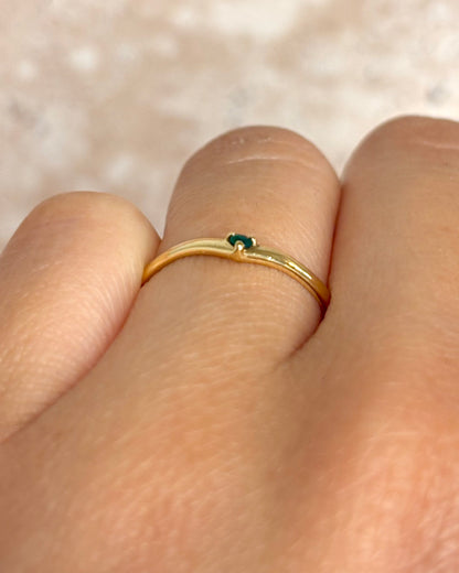 Bague Diadème Émeraude "Lou"