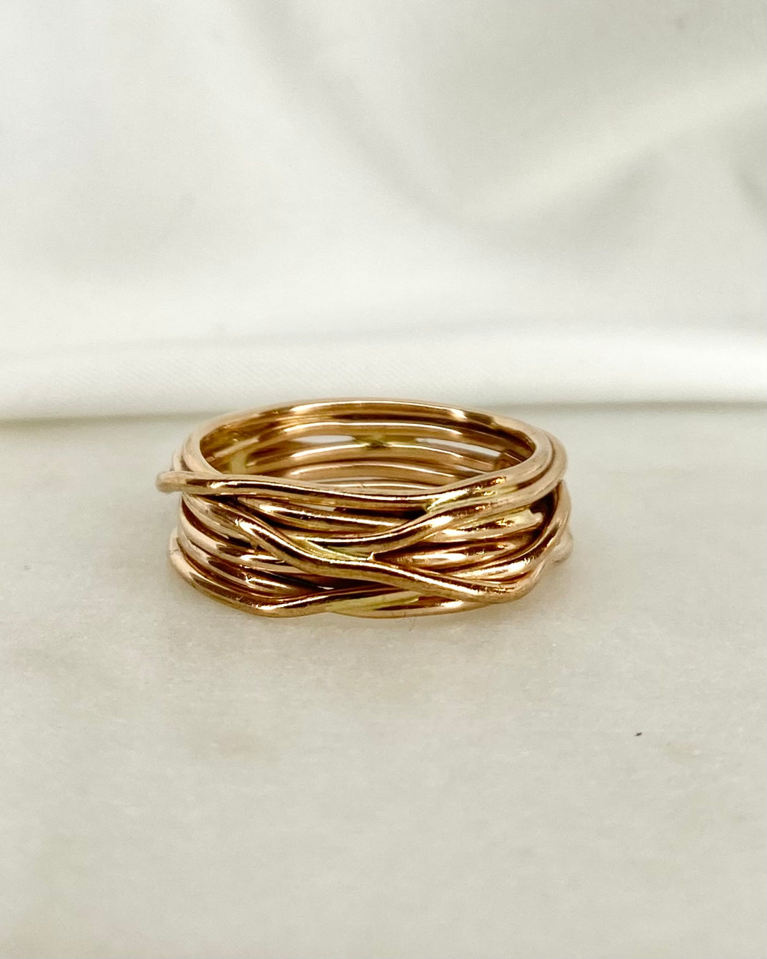 Bague Jonc Or Rose 3,82g &quot;Elsie&quot;
