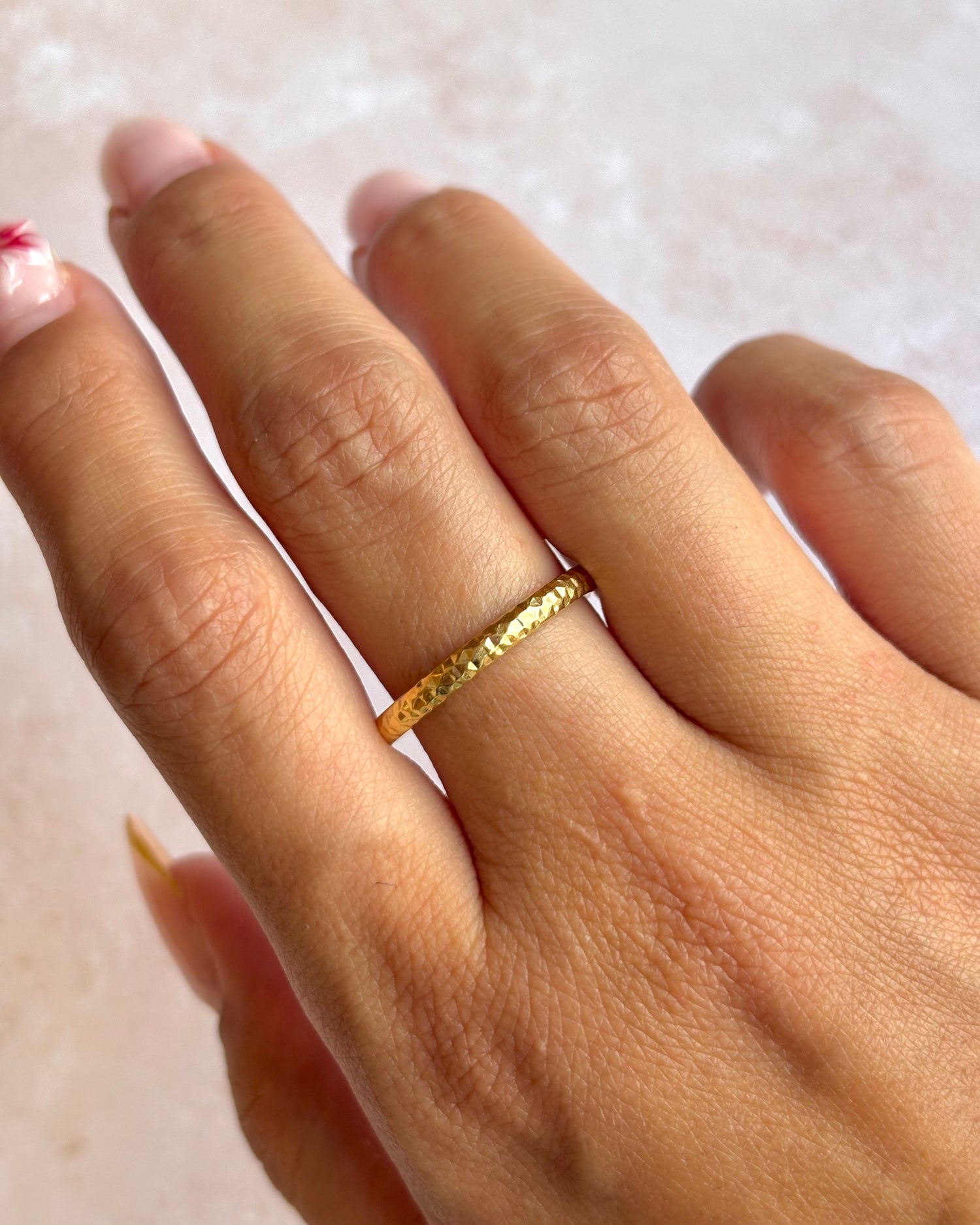 Half eternity diamond ring
