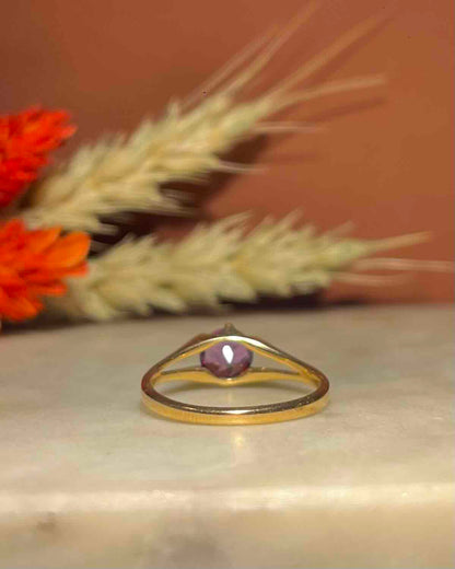 Bague Solitaire Améthyste  &quot;Dakota&quot;