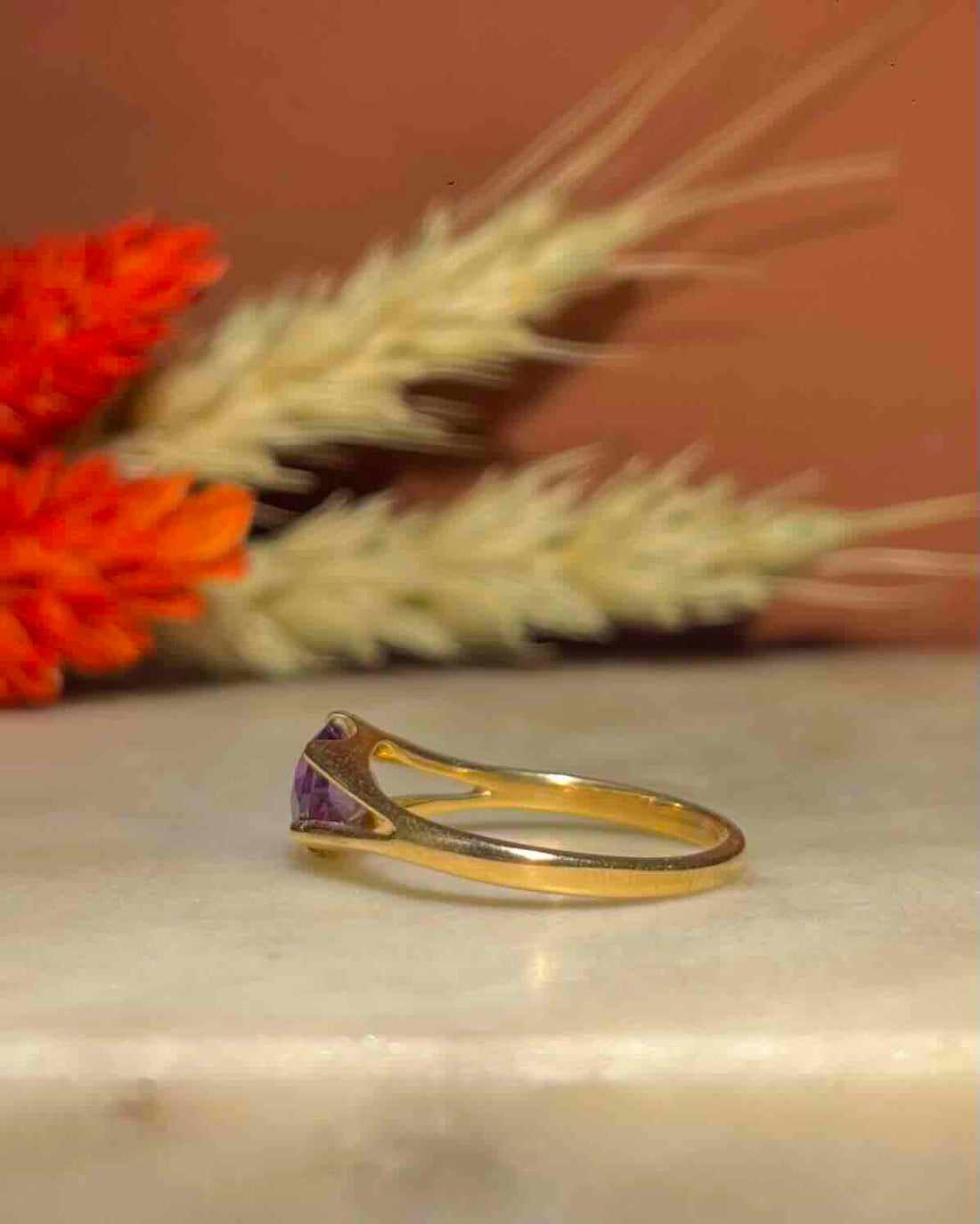 Bague Solitaire Améthyste  &quot;Dakota&quot;