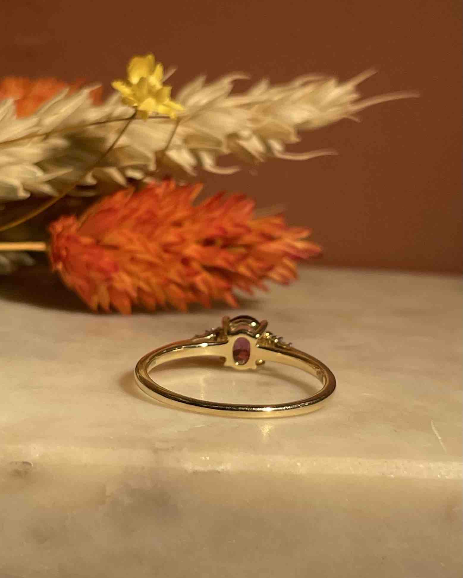 Bague Trilogie Améthyste &amp; Diamants "Romane"