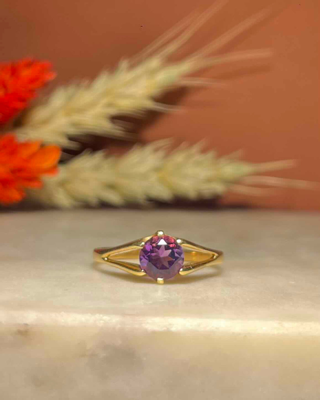 Bague Solitaire Améthyste  &quot;Dakota&quot;
