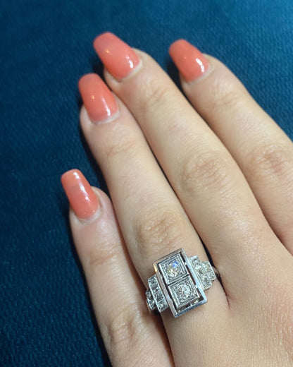 Bague Art-Déco Diamants &quot;Anaelle&quot;