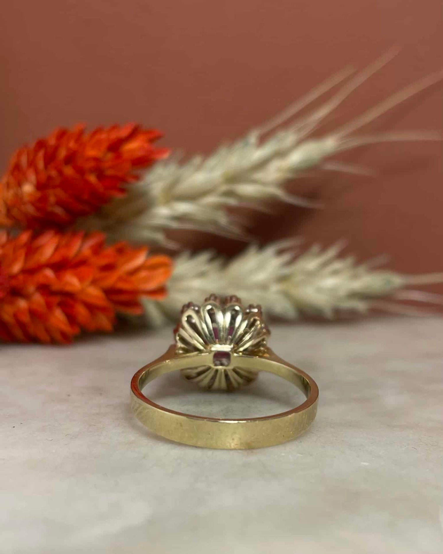 Bague Marguerite Rubis &amp; Diamants &quot;Skylar&quot;