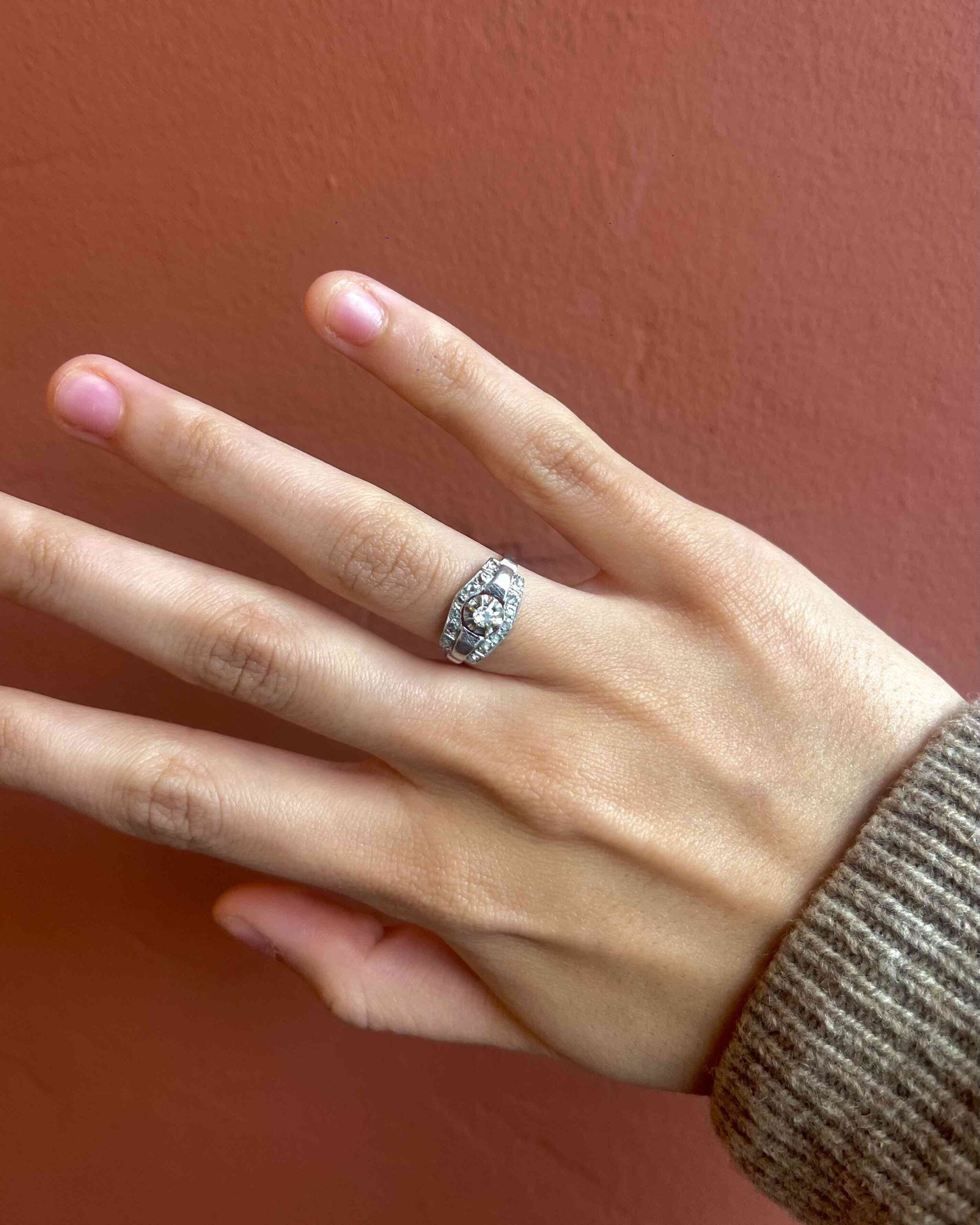 Bague Art Déco Diamants "Clélia"