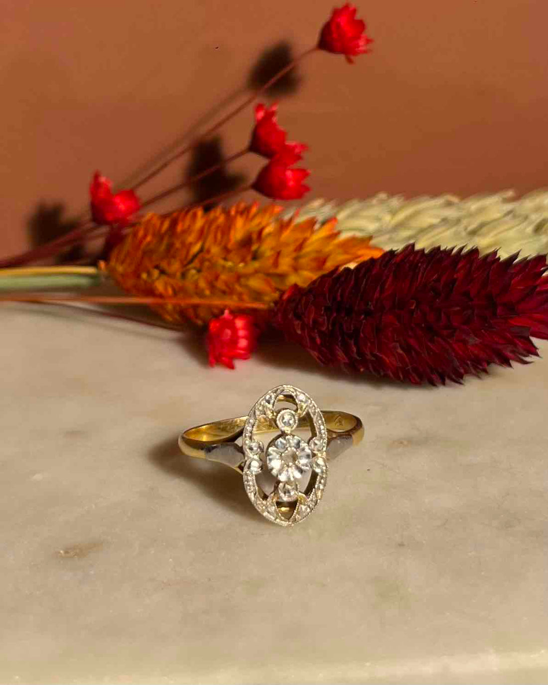 Bague Art-déco diamants &quot;Azealia&quot;