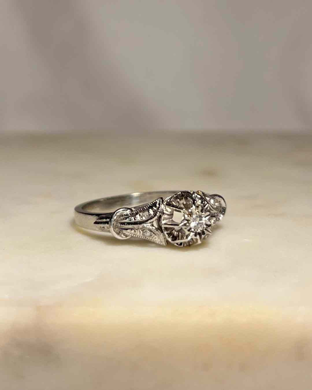 Bague en Or gris &amp; Diamants &quot;Luce&quot;
