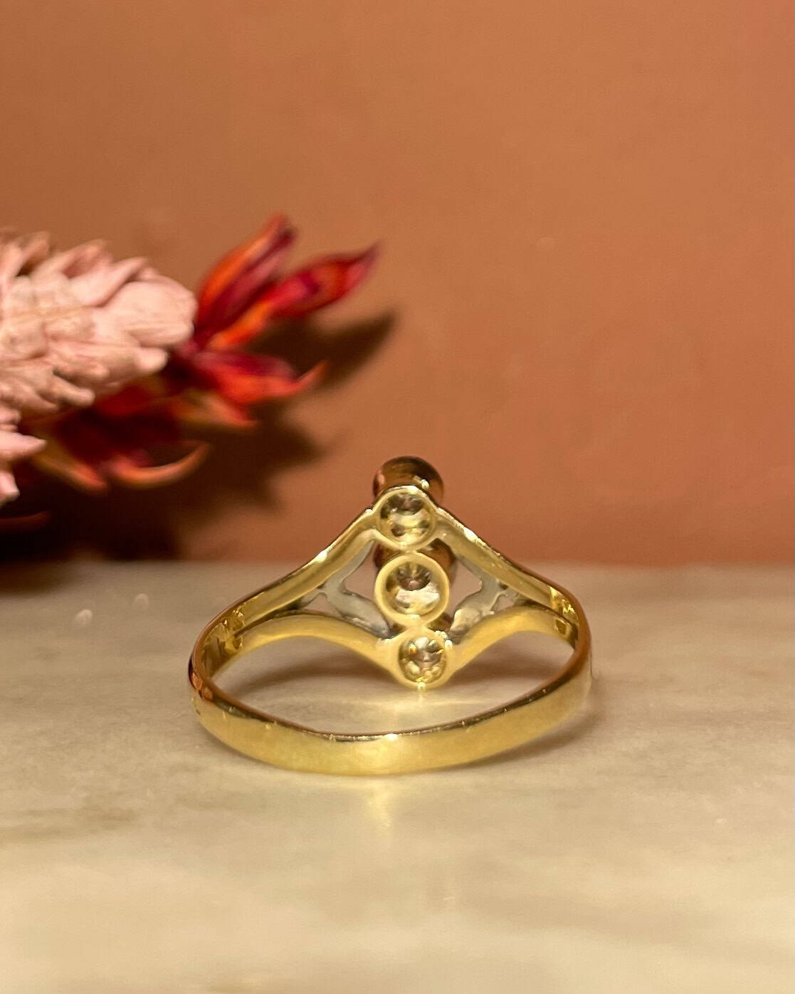 Bague Style Art-Déco Diamants 0.22 Carat &quot;Malory&quot;