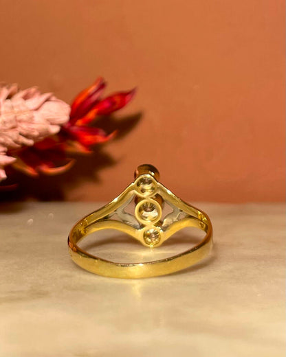 Bague Style Art-Déco Diamants 0.22 Carat &quot;Malory&quot;