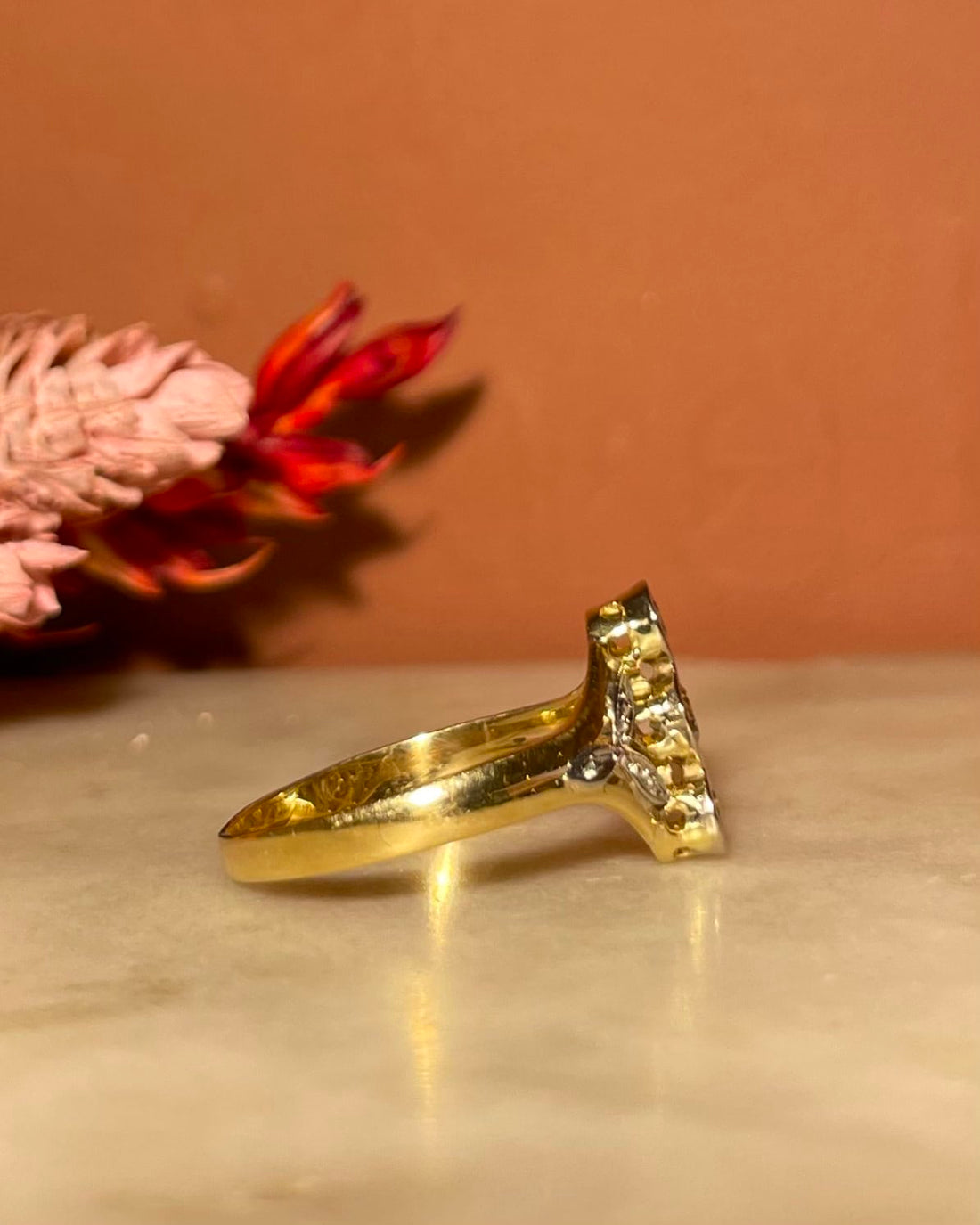 Bague Style Art-Déco Diamants 0.22 Carat &quot;Malory&quot;