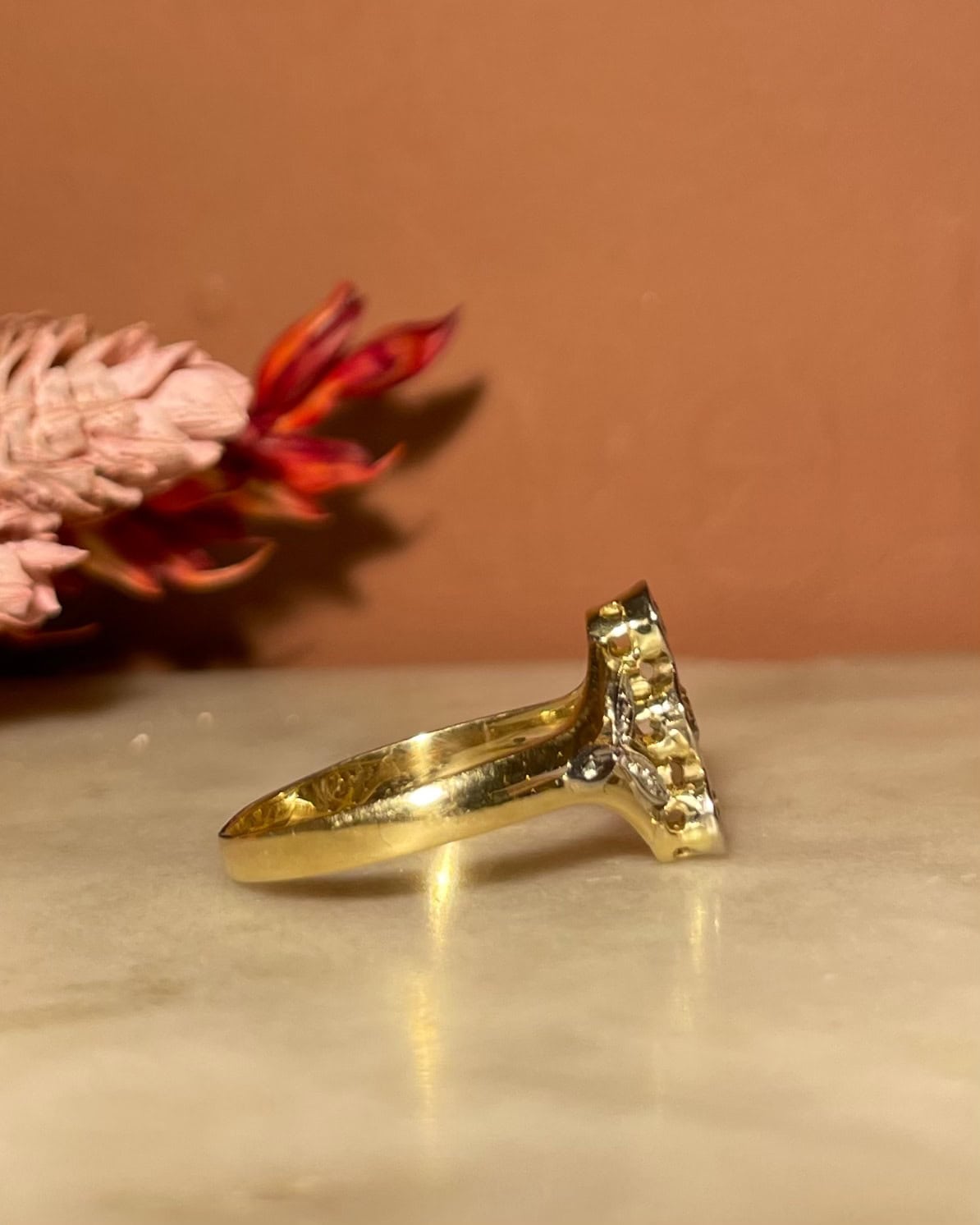 Bague Style Art-Déco Diamants 0.22 Carat &quot;Malory&quot;