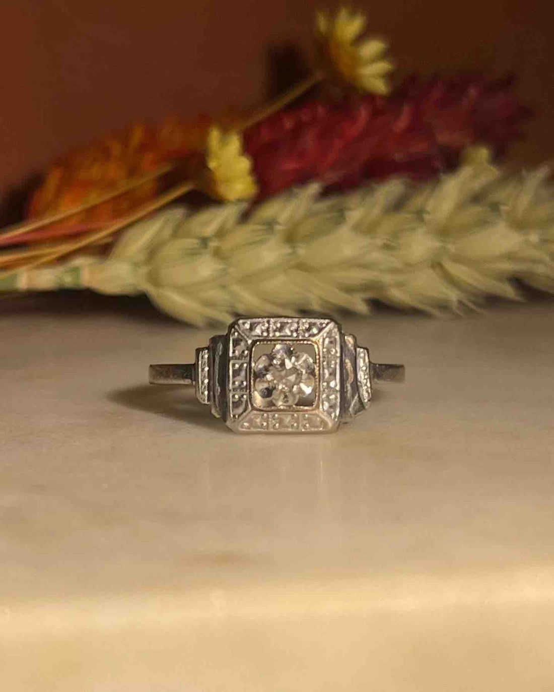 Bague Art-Déco Diamant &quot;Juliane&quot;