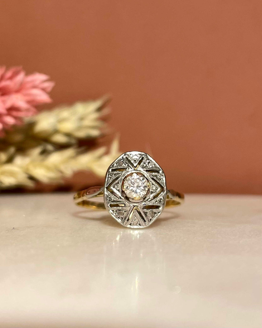 Bague Vintage Art-Déco Diamants &quot;Javina&quot;