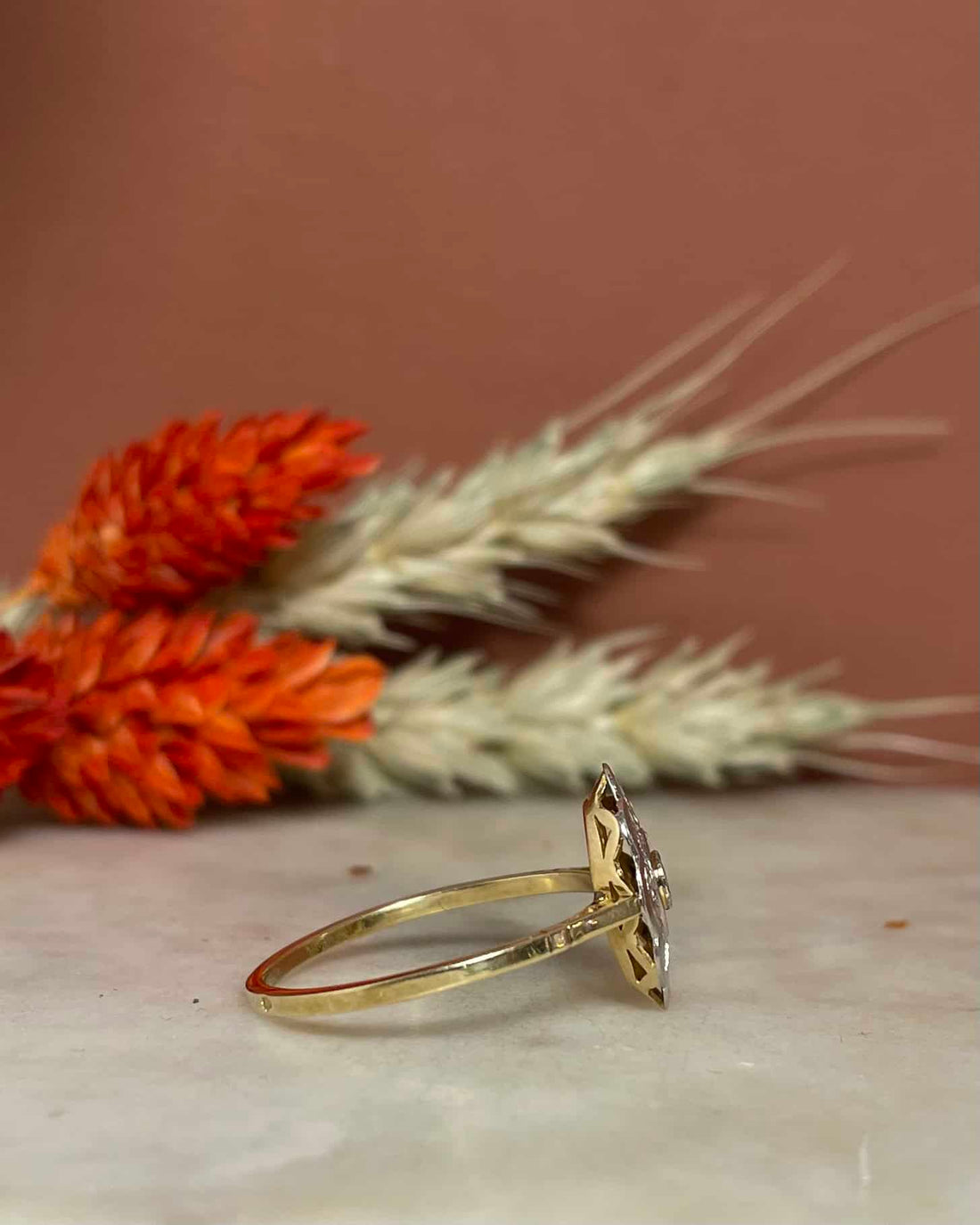 &quot;Paige&quot; Diamond Art Deco Ring