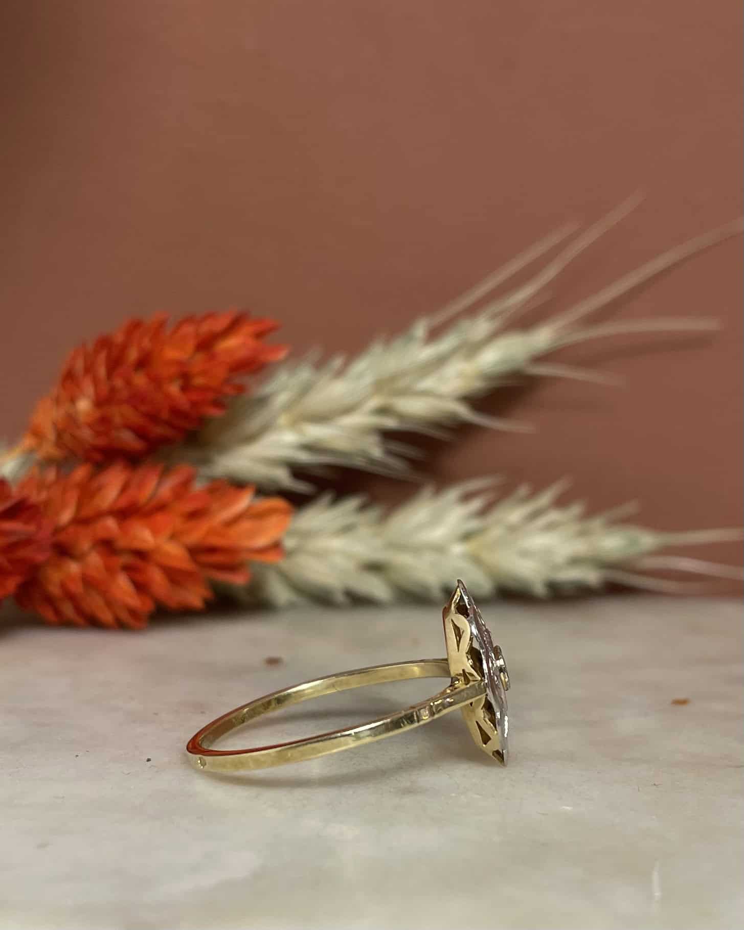 Anillo Art Déco de diamantes "Paige"