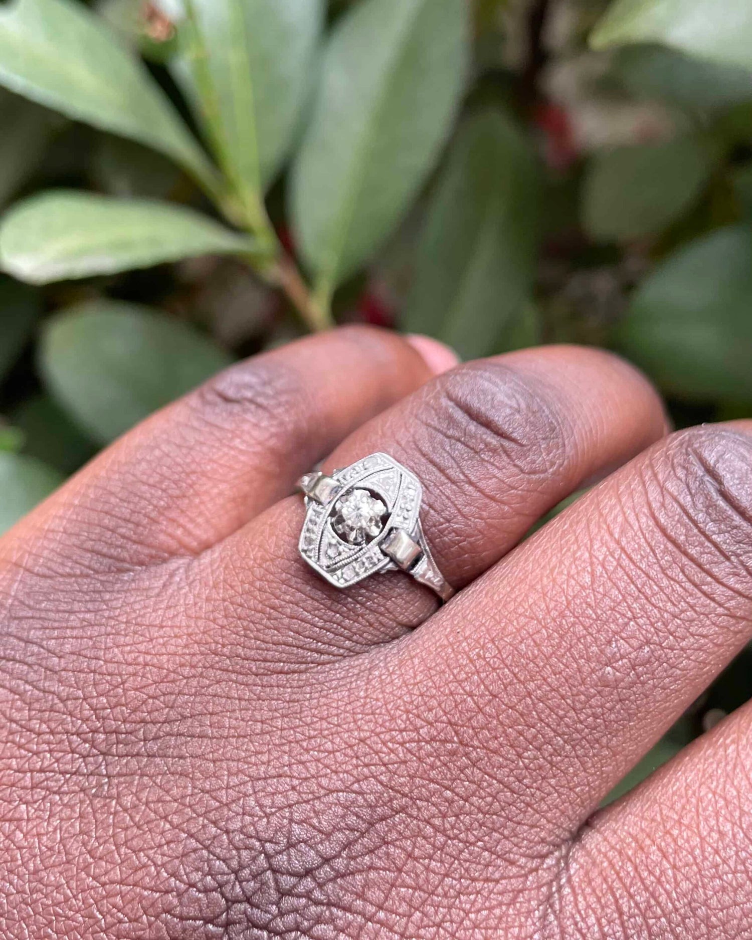 Bague Vintage Art-Déco Diamants &quot;Vinitia&quot;