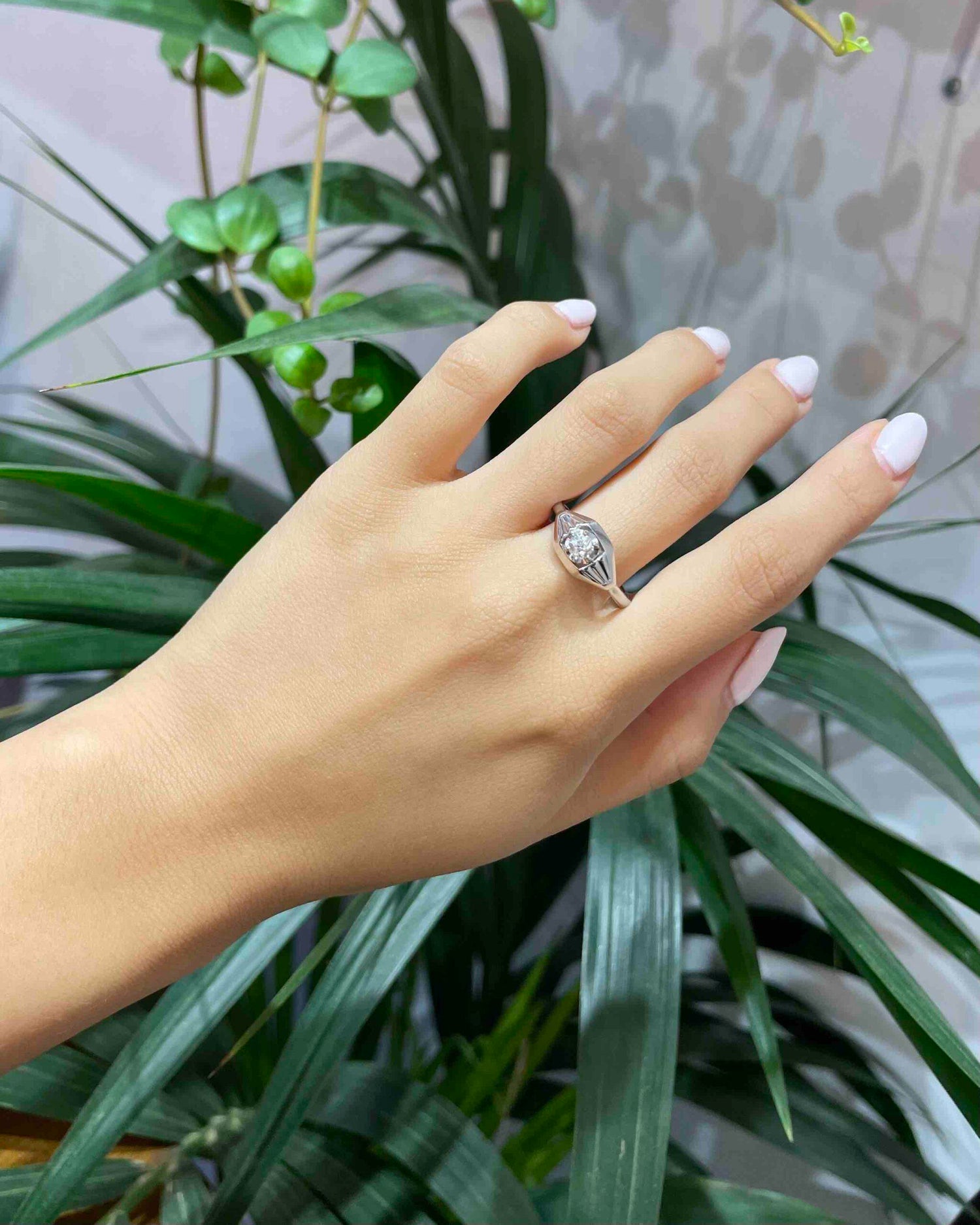 Bague Art-déco diamant 0.25 carat &quot;Iriane&quot;