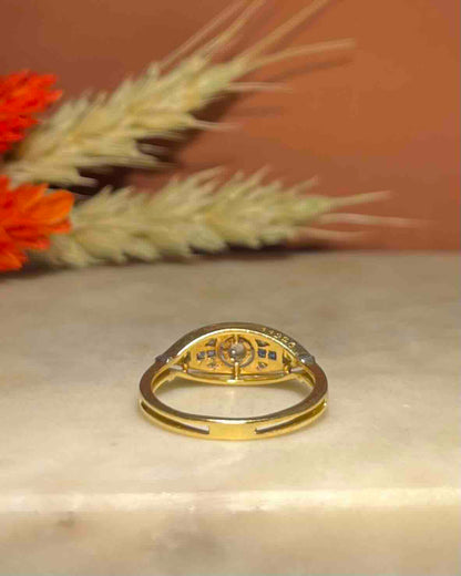 Bague Art-Déco Saphirs &amp; Diamants &quot;Elaina&quot;