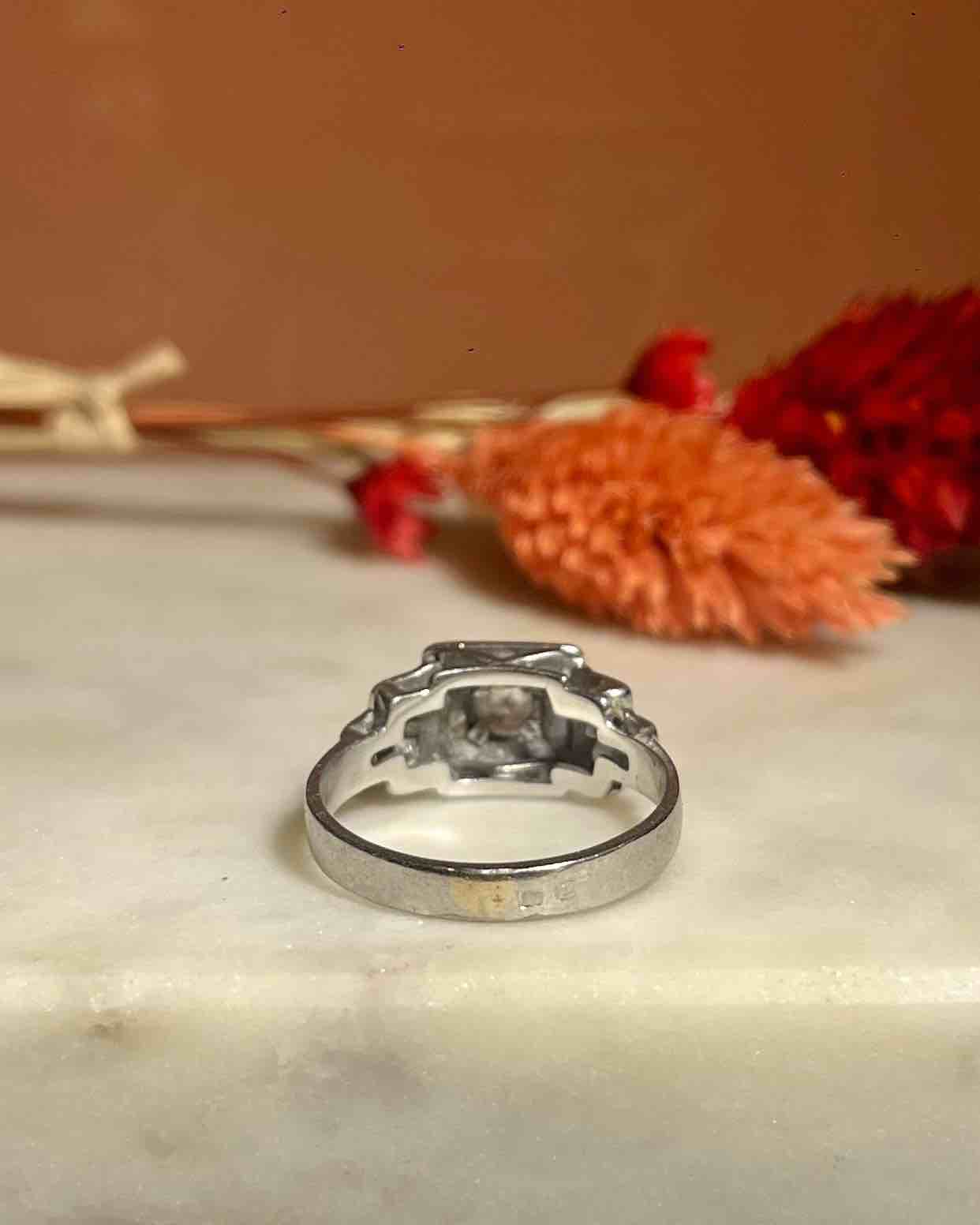 Bague Art-déco Diamants "Aslinaz" - Elliade Paris