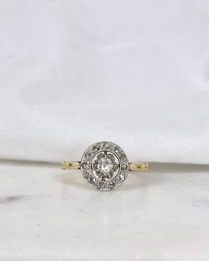 Bague Art-déco Diamants 0.22 carat &quot;Louna&quot;