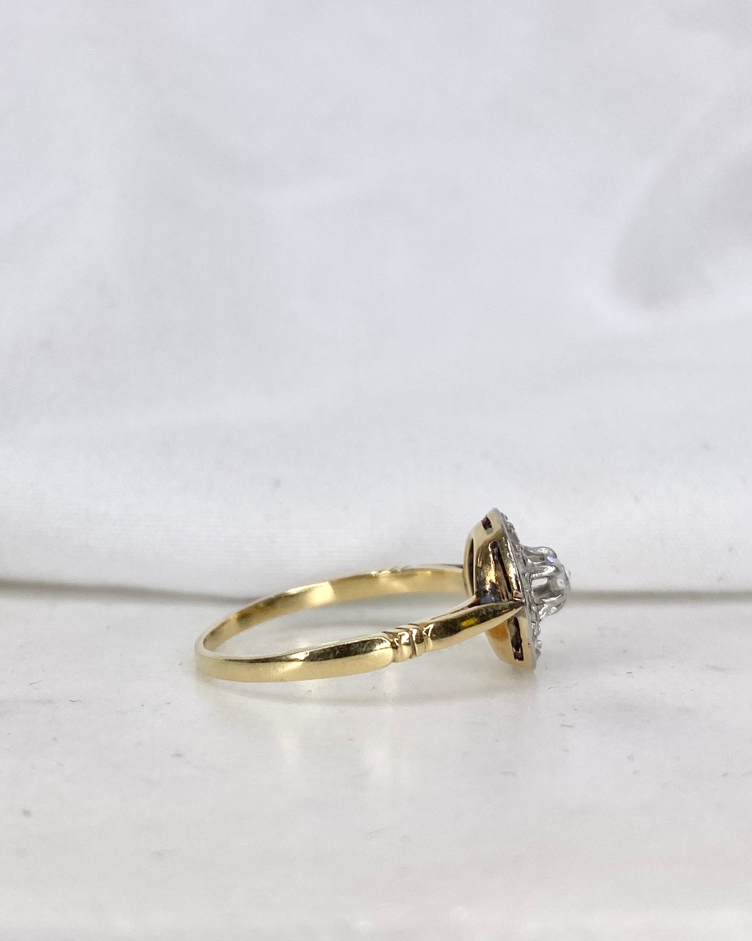 Bague Art-déco Diamants 0.22 carat &quot;Louna&quot;