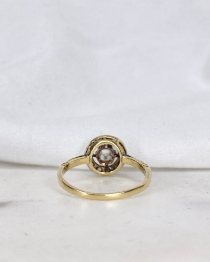 Bague Art-déco Diamants 0.22 carat &quot;Louna&quot;