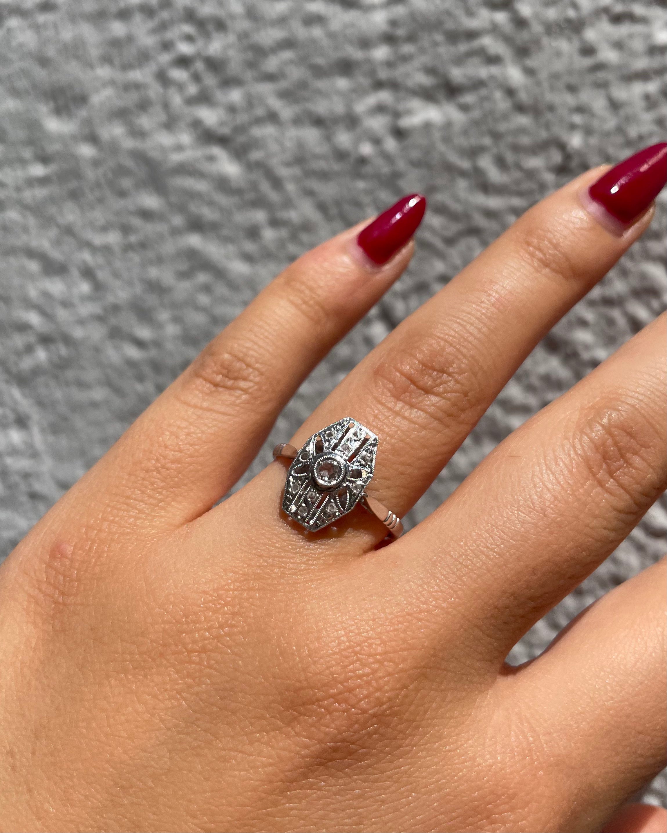 Bague Vintage Art-Déco Diamants "Paola"