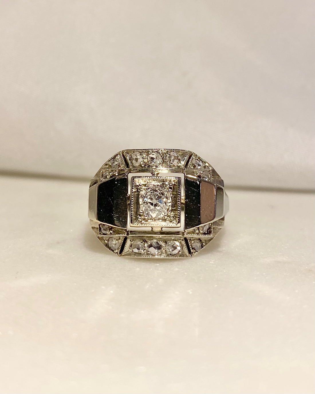 Bague Art-déco Diamants &quot;Adelita&quot;